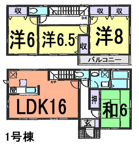 Floor plan. (1 Building), Price 30,400,000 yen, 4LDK, Land area 141 sq m , Building area 103.5 sq m