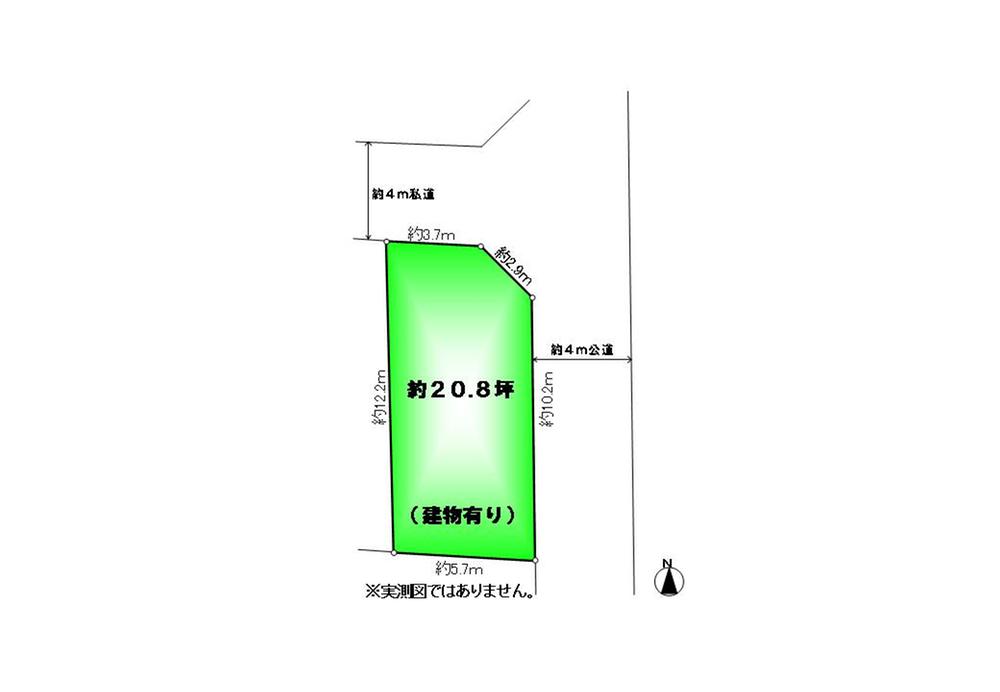 Compartment figure. Land price 7.5 million yen, Land area 68.79 sq m