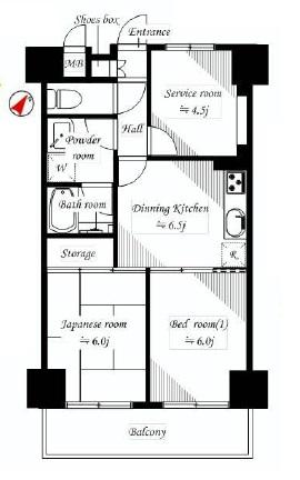 Floor plan. 3DK, Price 16.8 million yen, Occupied area 50.05 sq m , Balcony area 6.6 sq m
