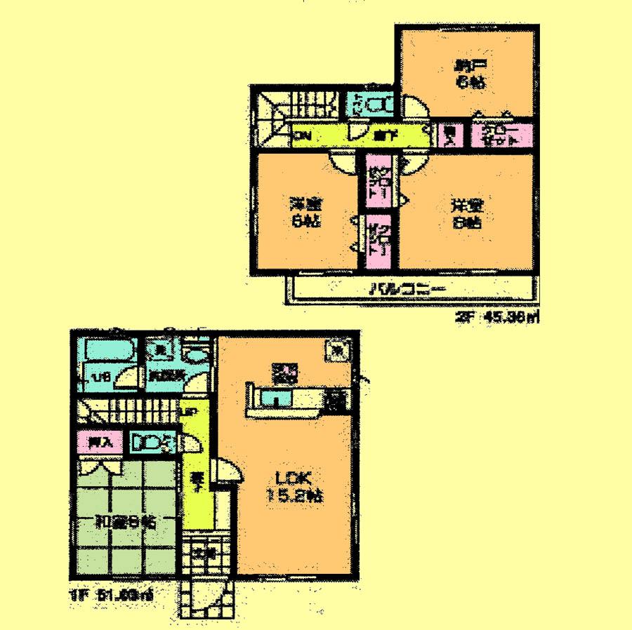 Floor plan. 28.8 million yen, 4LDK, Land area 147.05 sq m , Building area 96.39 sq m located view in addition to this, It will be provided by the hope of design books, such as layout. 