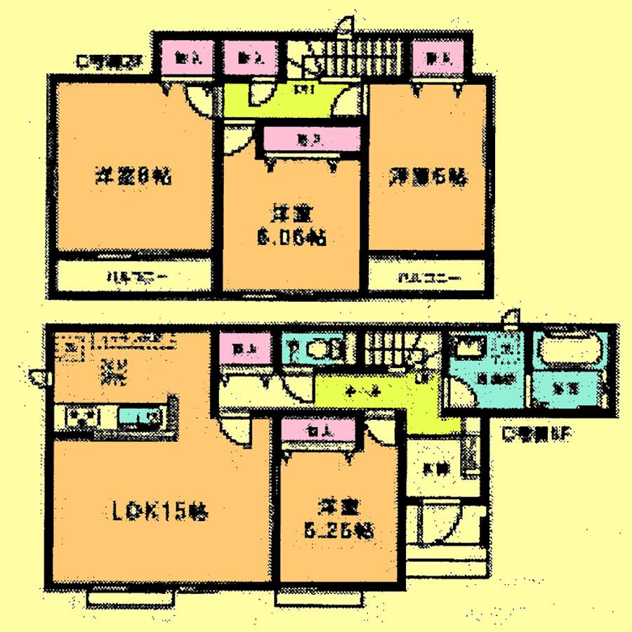 Floor plan. Price 23,300,000 yen, 4LDK, Land area 120.71 sq m , Building area 97.7 sq m