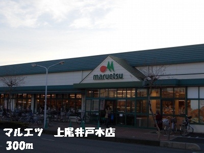 Supermarket. 300m until Maruetsu (super)