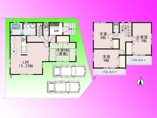 Floor plan. 18.4 million yen, 4LDK, Land area 122.89 sq m , Building area 99.36 sq m floor plan