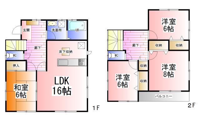 Floor plan. (9 Building), Price 32,800,000 yen, 4LDK, Land area 168.26 sq m , Building area 105.98 sq m