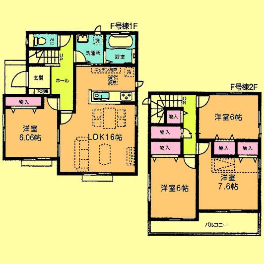 Floor plan. Price 21,800,000 yen, 4LDK, Land area 120.31 sq m , Building area 100.19 sq m