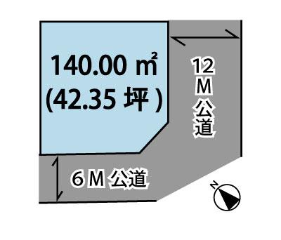 Compartment figure. Land price 21,800,000 yen, Land area 140 sq m compartment view