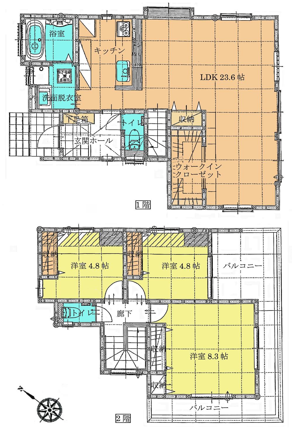 Floor plan. 29,800,000 yen, 3LDK, Land area 124.42 sq m , It is a building area of ​​101.02 sq m floor plan
