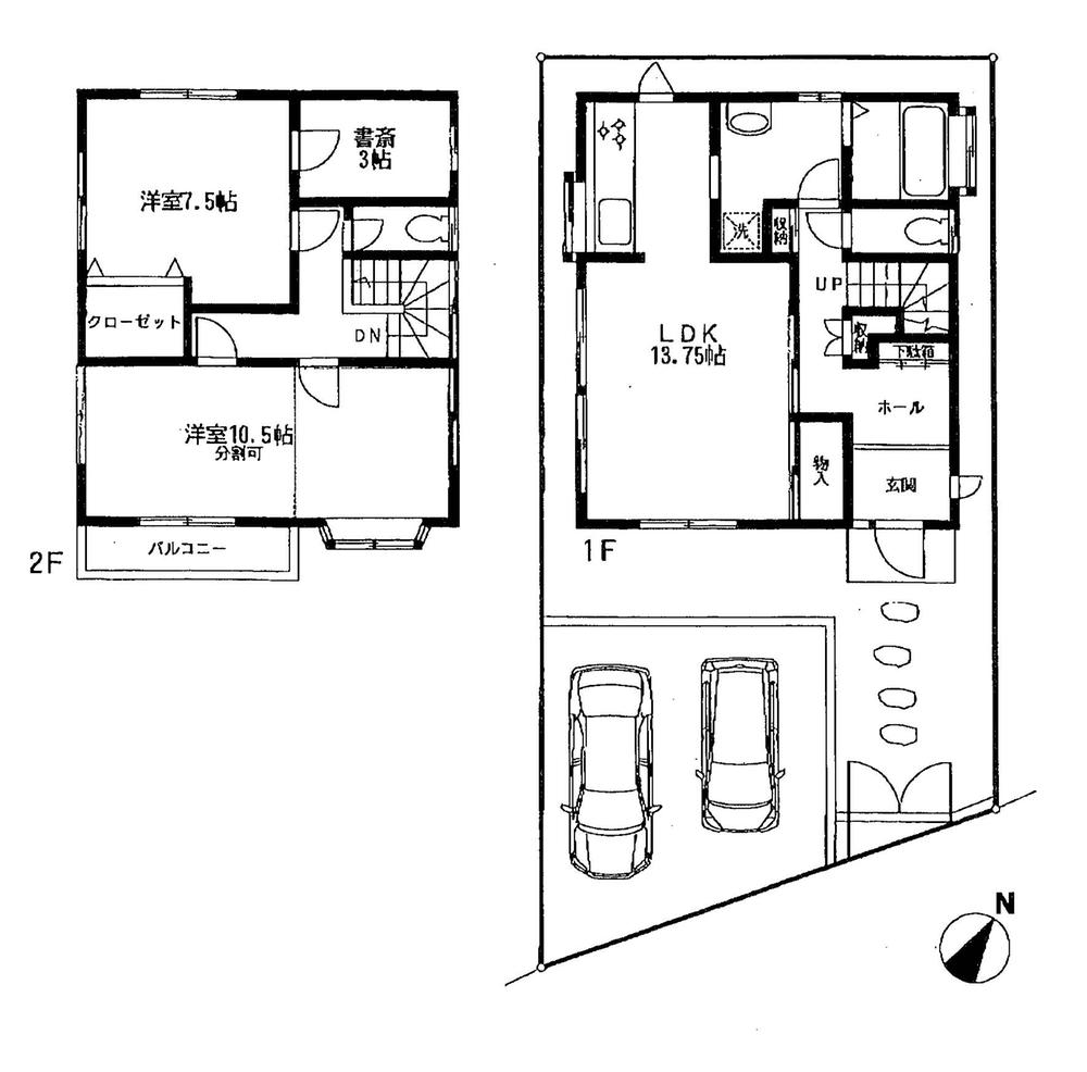 Floor plan. 16.8 million yen, 2LDK + S (storeroom), Land area 112.62 sq m , Building area 92.74 sq m floor plan