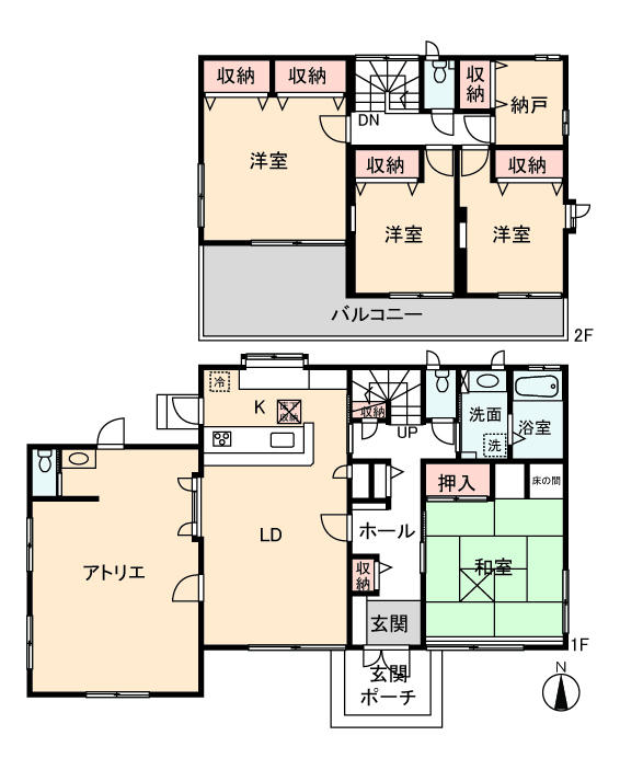Floor plan. 35,800,000 yen, 4LDK + S (storeroom), Land area 276.77 sq m , Building area 121.76 sq m