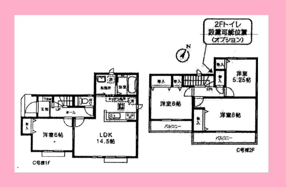 Floor plan. Price 26,800,000 yen, 4LDK, Land area 100.1 sq m , Building area 93.98 sq m