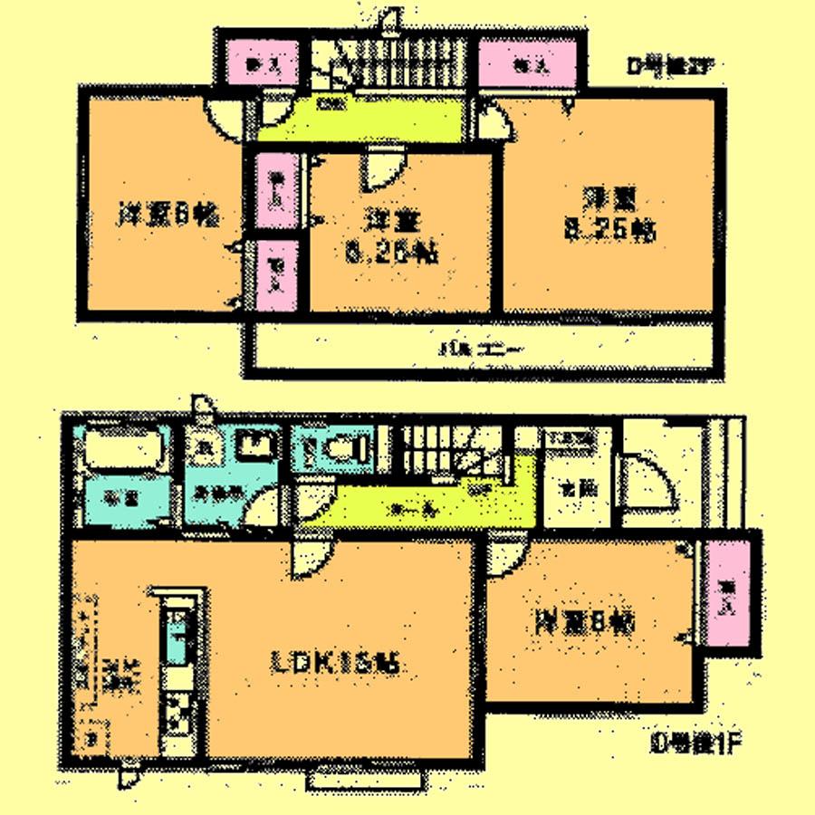 Floor plan. 23.8 million yen, 4LDK, Land area 120.73 sq m , Building area 96.46 sq m located view in addition to this, It will be provided by the hope of design books, such as layout. 