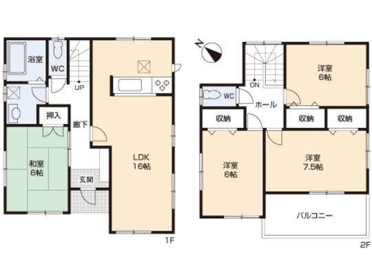 Floor plan. 35,800,000 yen, 4LDK, Land area 120.97 sq m , Building area 99.36 sq m floor plan