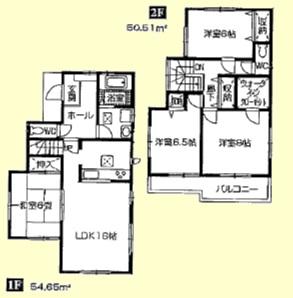 Floor plan. 34,800,000 yen, 4LDK, Land area 114.29 sq m , Building area 105.16 sq m