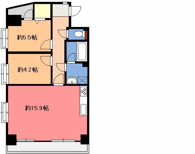 Floor plan. 1LDK + S (storeroom), Price 17.8 million yen, Footprint 56.6 sq m , It is floor plans that can be a balcony area 0.9 sq m windows achieve many lighting and ventilation.