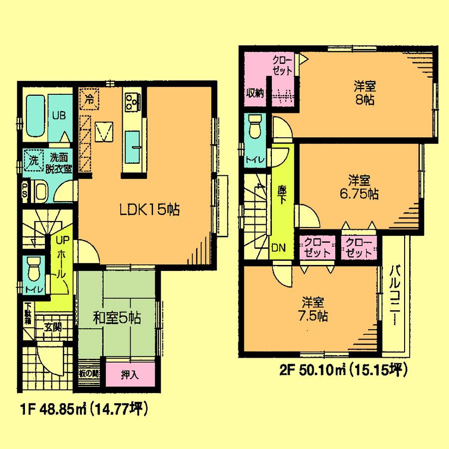 Floor plan. 27,800,000 yen, 4LDK, Land area 100.21 sq m , Building area 98.95 sq m located view in addition to this, It will be provided by the hope of design books, such as layout. 