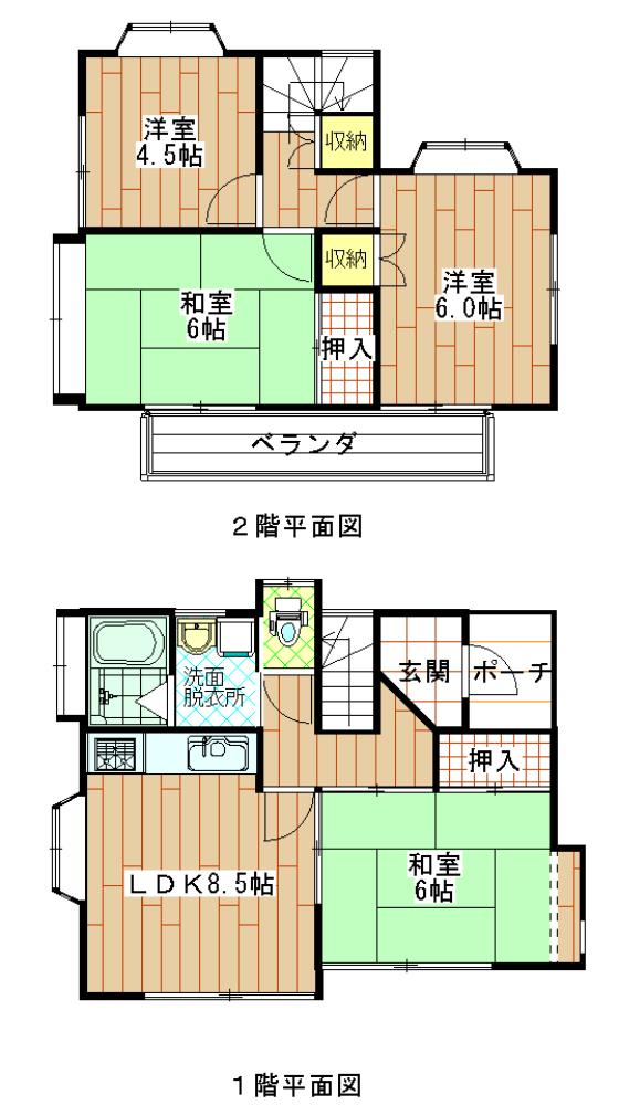 Floor plan. 19.9 million yen, 4LDK, Land area 106.44 sq m , Building area 74.66 sq m