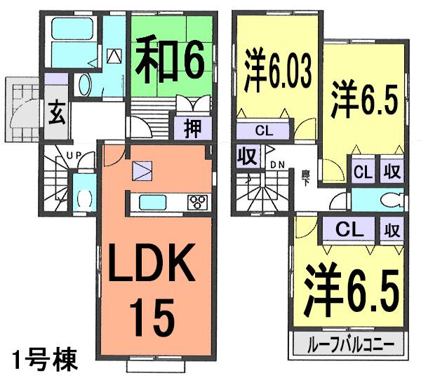 Floor plan. 22,800,000 yen, 4LDK, Land area 103.04 sq m , Building area 96.88 sq m