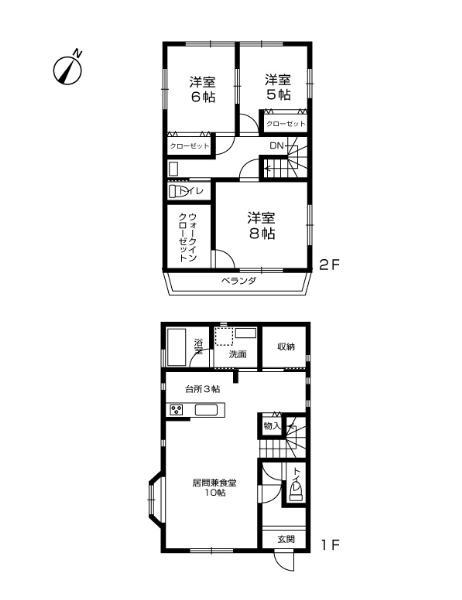 Floor plan. 26,800,000 yen, 3LDK, Land area 126.34 sq m , Building area 99.36 sq m 3LDK