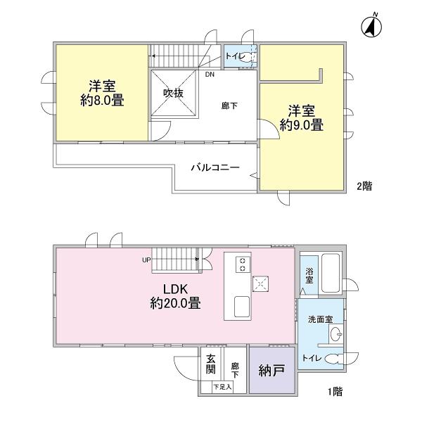 Floor plan. 23.5 million yen, 2LDK + S (storeroom), Land area 100 sq m , Building area 90.25 sq m
