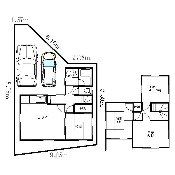 Floor plan. 11.8 million yen, 4LDK, Land area 100 sq m , Building area 74.52 sq m