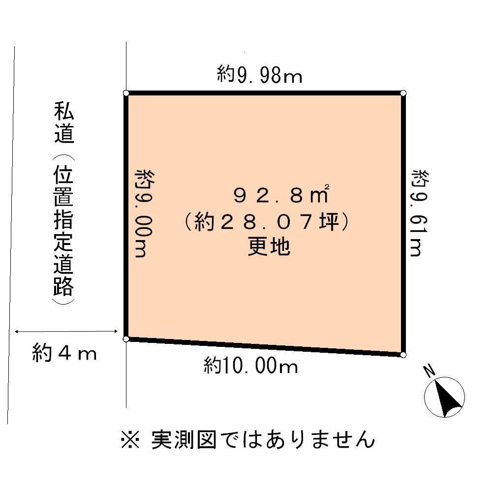 Compartment figure. Land price 9.5 million yen, Land area 92.8 sq m