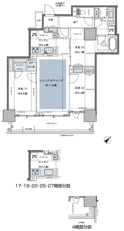 Floor: 3LD ・ K + N (storeroom) + WIC (walk-in closet), the occupied area: 72.94 sq m, Price: 38,900,000 yen, now on sale