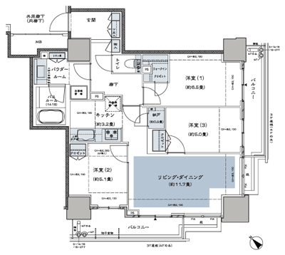 Floor: 3LD ・ K + N (storeroom) + WIC (walk-in closet), the area occupied: 75.1 sq m, Price: 44,900,000 yen, now on sale