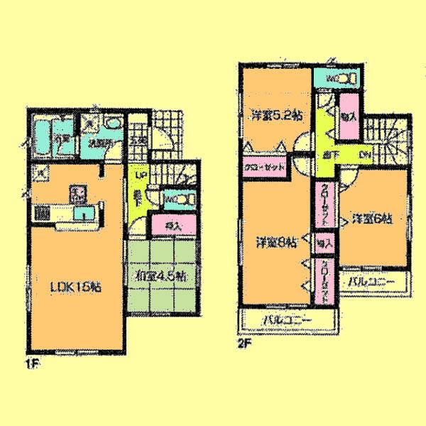 Floor plan. 22,800,000 yen, 4LDK, Land area 130.1 sq m , Building area 93.15 sq m located view in addition to this, It will be provided by the hope of design books, such as layout. 