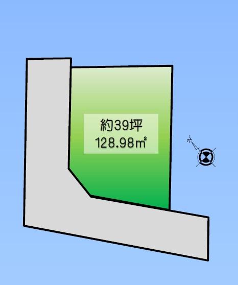 Compartment figure. Land price 13.8 million yen, Land area 128.98 sq m