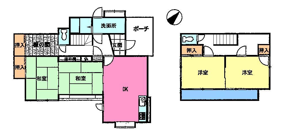 Floor plan. 28 million yen, 4DK, Land area 288.66 sq m , Building area 100.8 sq m