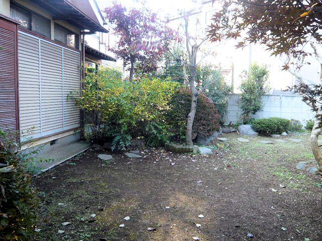 Garden. Veranda and garden landscape