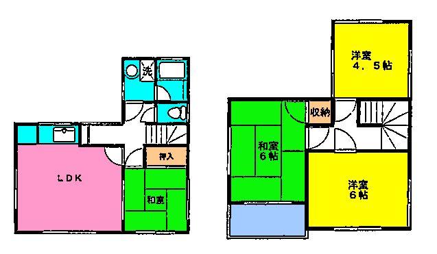 Floor plan. 11.8 million yen, 4LDK, Land area 100 sq m , Building area 74.52 sq m