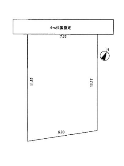 Compartment figure. Land price 8.9 million yen, Land area 80.12 sq m compartment view
