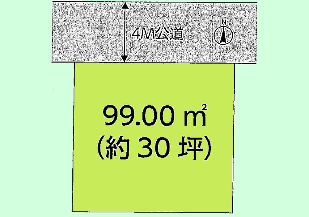 Compartment figure. Land price 12.5 million yen, Land area 99 sq m