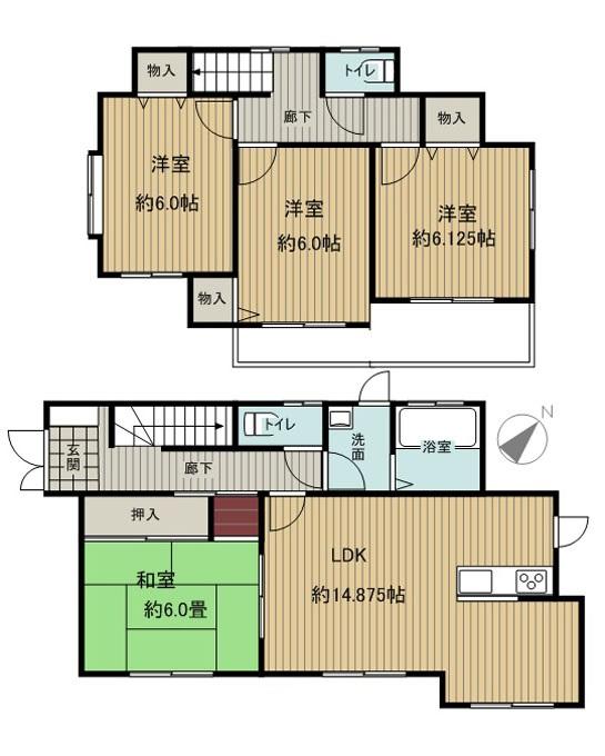 Floor plan. 21 million yen, 4LDK, Land area 114 sq m , Building area 92.94 sq m