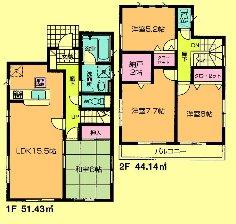 Floor plan. 31,800,000 yen, 4LDK + S (storeroom), Land area 129.41 sq m , Building area 95.57 sq m located view in addition to this, It will be provided by the hope of design books, such as layout. 