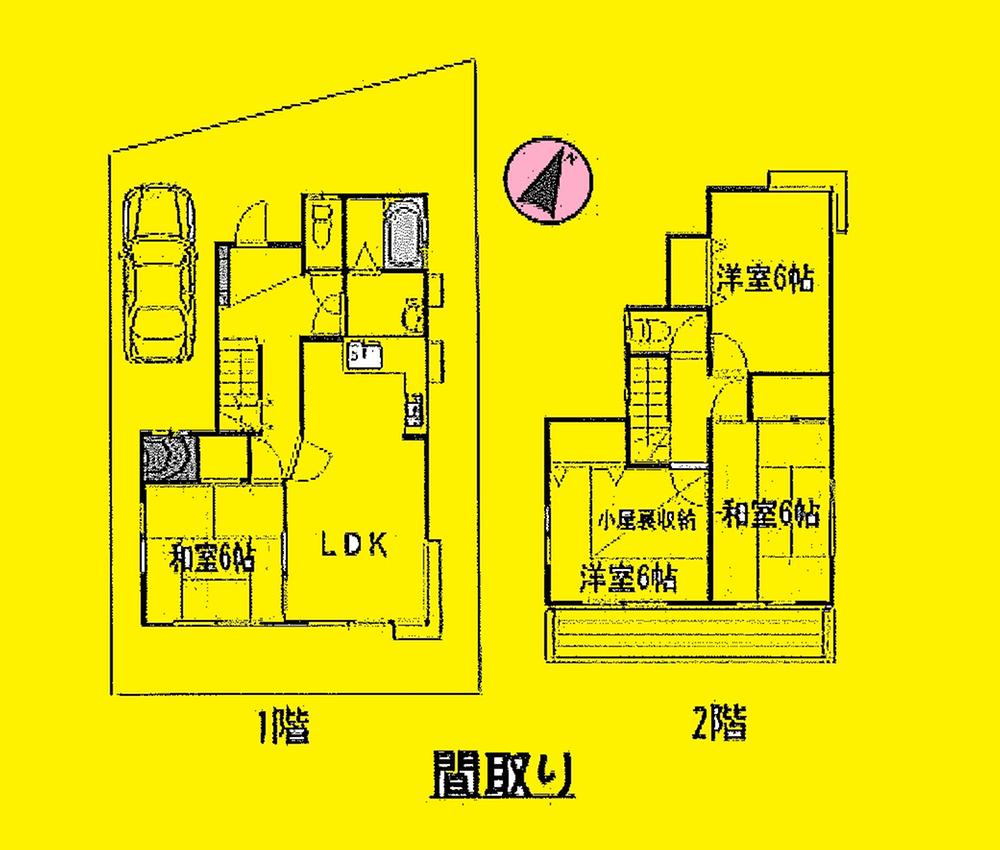Floor plan. 17.8 million yen, 4LDK, Land area 101.44 sq m , Building area 84.87 sq m