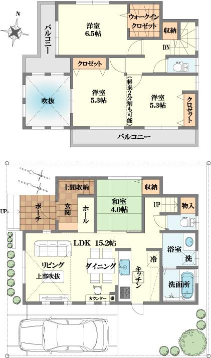 Other.  ■ Building 2 ・ Floor plan  ☆ Living atrium & living stairs