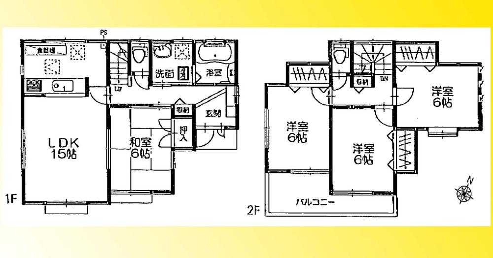 Floor plan. 23.8 million yen, 4LDK, Land area 132.14 sq m , Building area 95.22 sq m