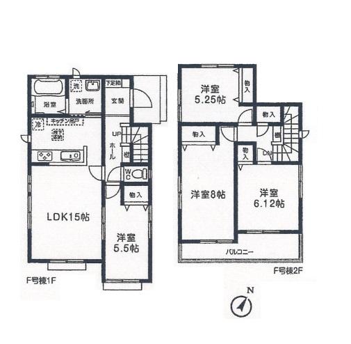 Floor plan. 19,800,000 yen, 4LDK, Land area 114.46 sq m , Building area 93.98 sq m