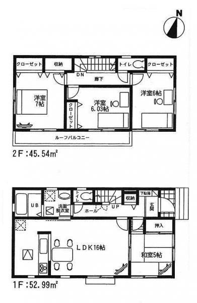 Floor plan. 29,800,000 yen, 4LDK, Land area 142.24 sq m , Building area 98.53 sq m