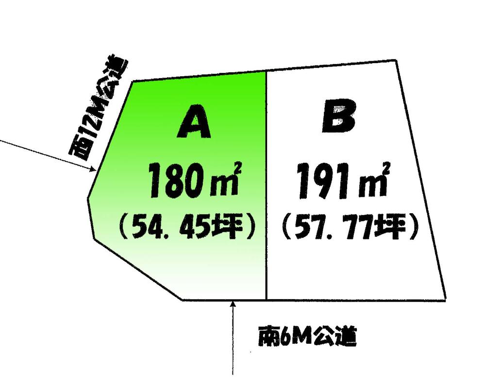 Compartment figure. Land price 21,800,000 yen, Land area 180 sq m compartment view