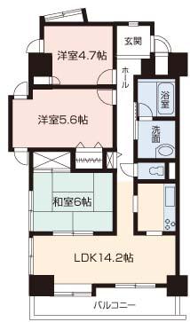 Floor plan. 3LDK, Price 25,900,000 yen, Occupied area 70.99 sq m , Balcony area 7.8 sq m floor plan