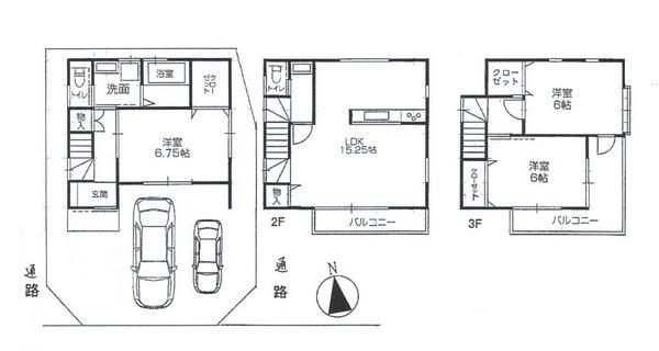 Floor plan. 33,800,000 yen, 3LDK, Land area 77.07 sq m , Building area 88.17 sq m