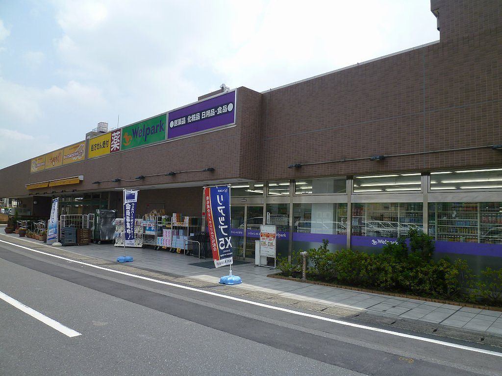 Dorakkusutoa. 500m to the wells Park (drugstore)