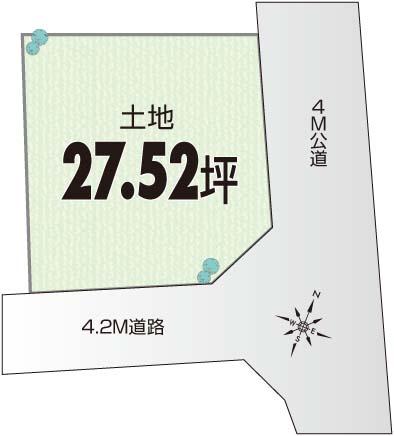Compartment figure. Land price 20 million yen, Land area 91 sq m compartment view