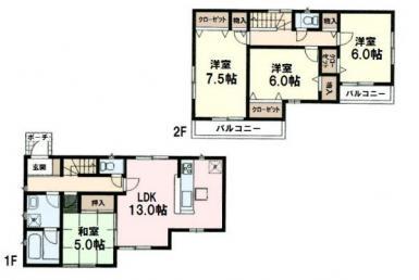 Floor plan. (12 Building), Price 25,800,000 yen, 4LDK, Land area 135.25 sq m , Building area 92.34 sq m