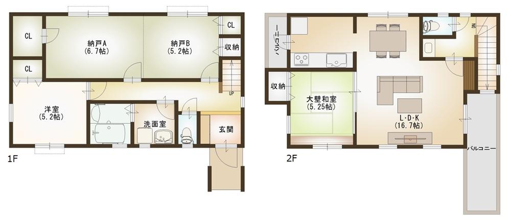 Floor plan. 29,800,000 yen, 4LDK, Land area 105.19 sq m , Building area 97.5 sq m floor plan