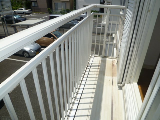 Balcony. It is a photograph of another room.