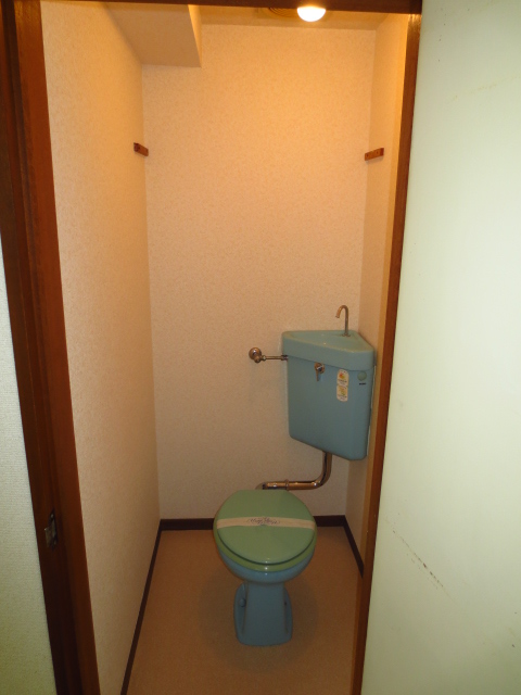 Toilet. It is a photograph of another room